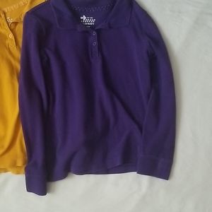 Old navy girls polo long sleeve lot (6-7)